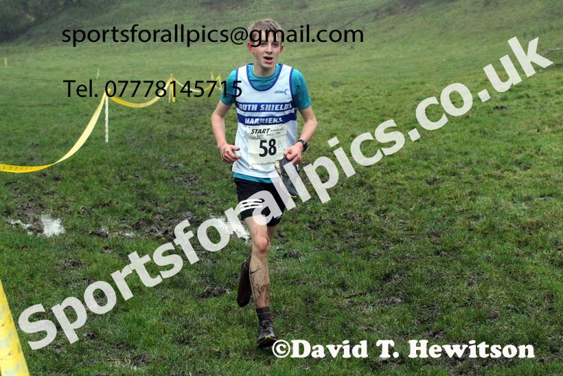 Boys under-15s, NECAA Junior Cross Country Relays, Thornley Farm, Peterlee, Saturday, December 12th. Photo: David T. Hewitson/Sports for All Pics